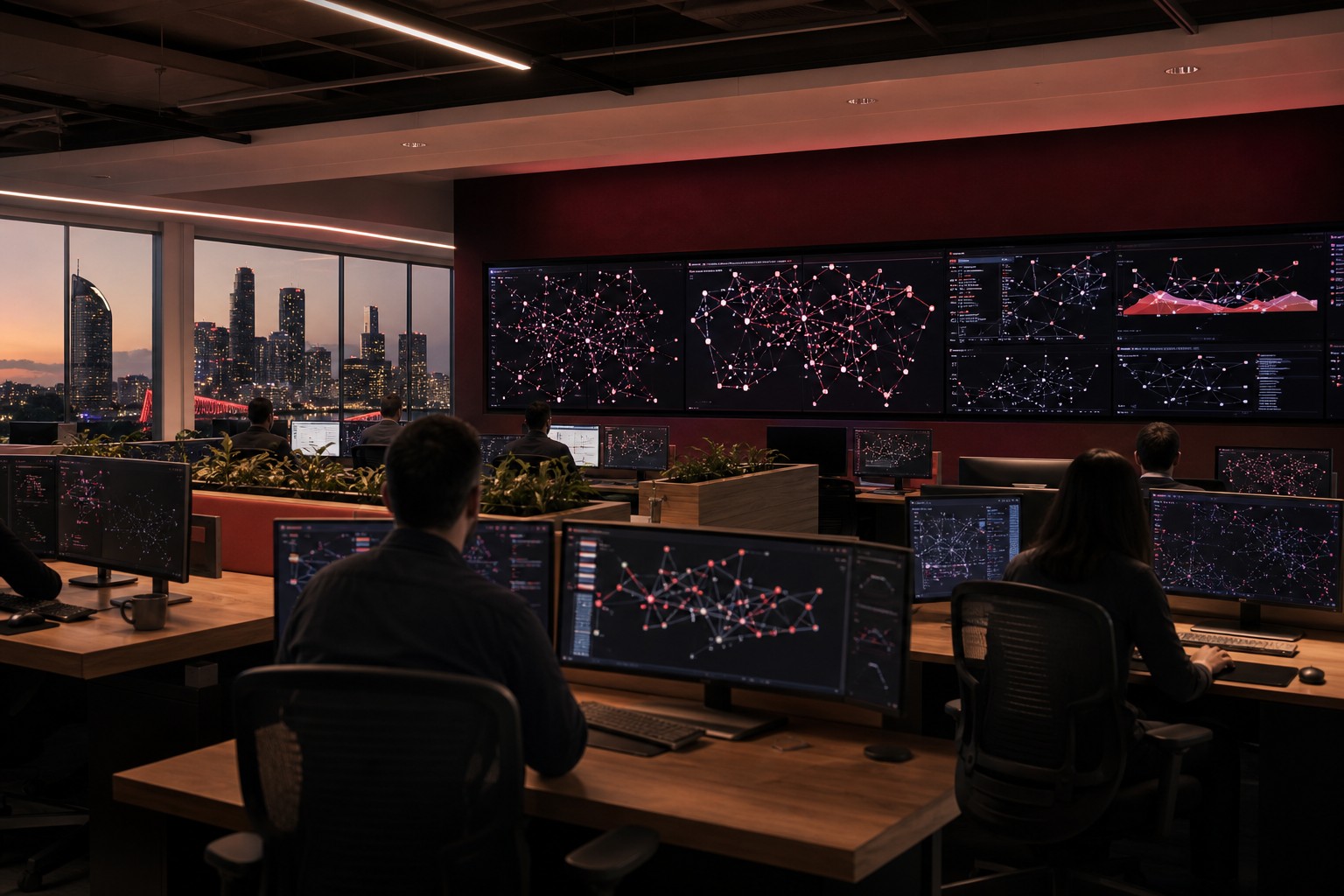 Gros plan de baies serveurs dans un datacenter.